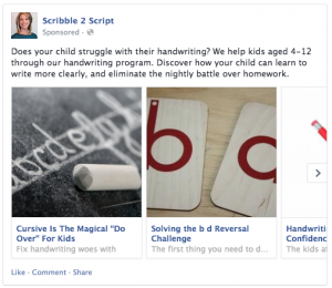 Carousel Facebook Ad Example